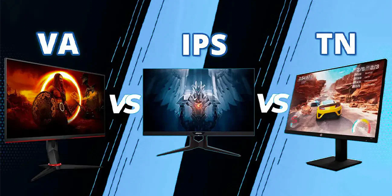 تفاوت مانیتورهای VA، IPS و TN
