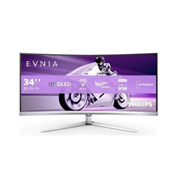 مانیتور گیمینگ خمیده 34 اینچ فیلیپس مدل Philips Evnia 34M2C8600 QD-OLED
