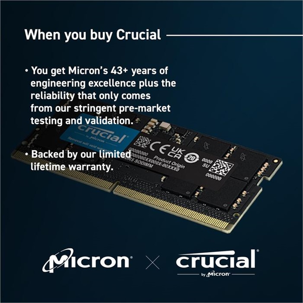رم لپ تاپ کروشیال DDR5 مدل 16 گیگابایت فرکانس 5600 تک کانال - 2
